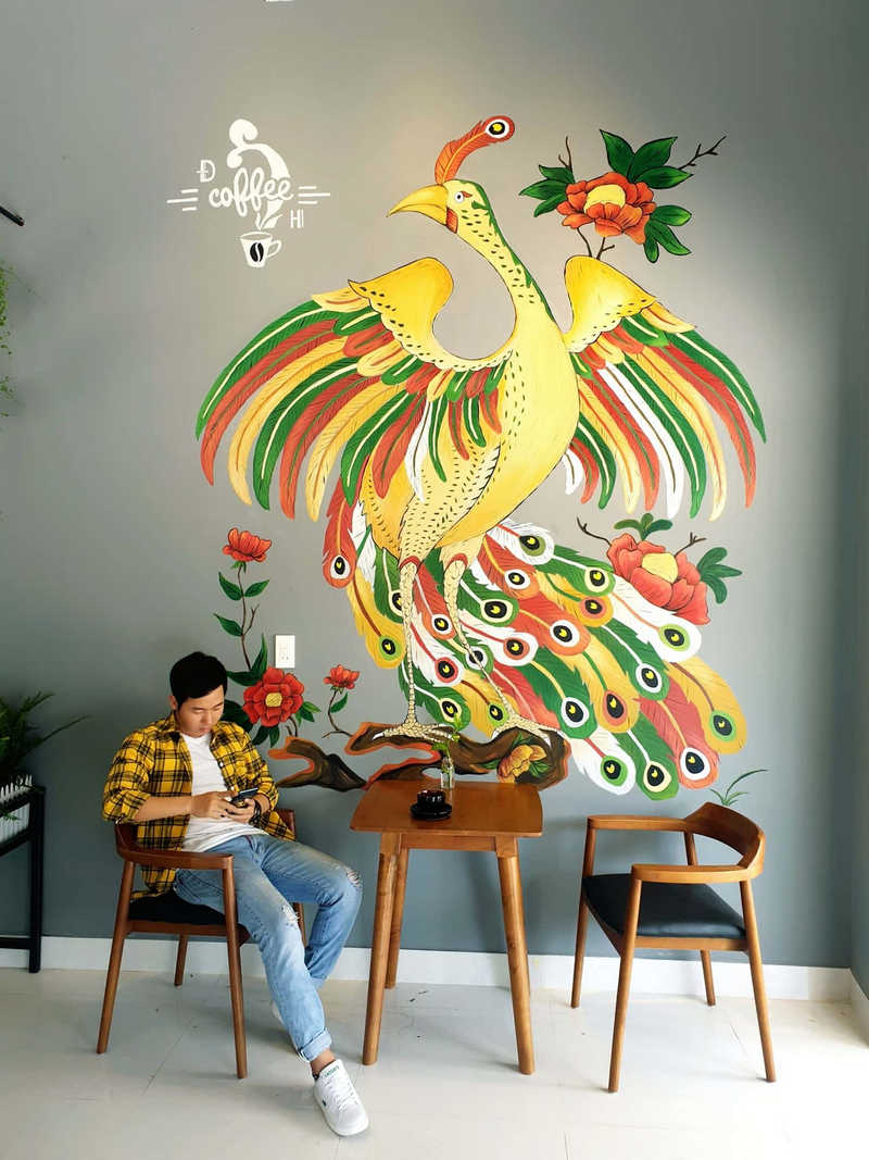 100 mau ve tranh tuong quan cafe dep an tuong hut khach 2553 6